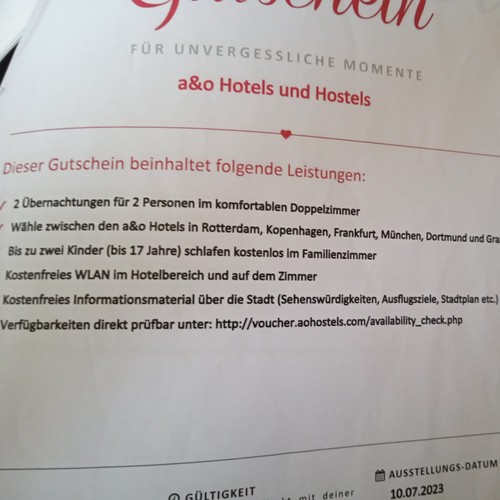 Hostel gutschein rotterdam - gutschein,